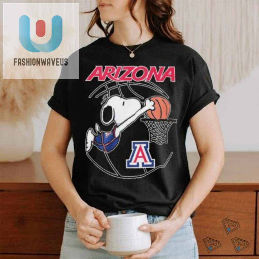 Snoopy Dunk Arizona Wildcats Basketball Shirt 