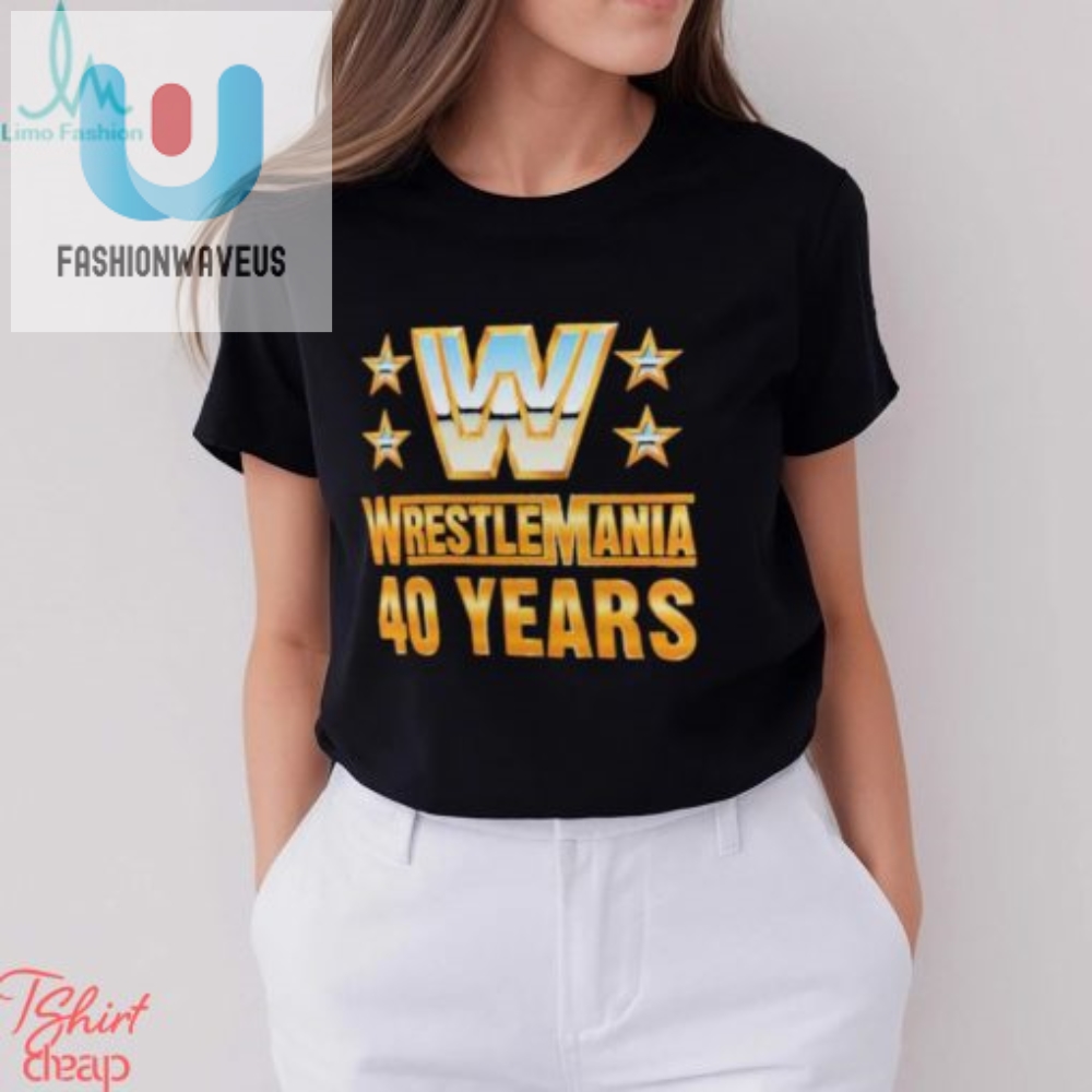 Official Wrestlemania 40 Over The Years T Shirt 