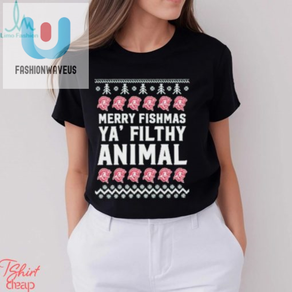Official Merry Fishmas Ya Filthy Animal T Shirt 