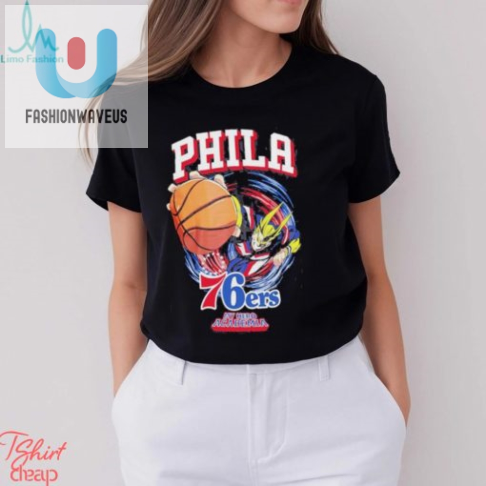 Official Philadelphia 76Ers Hyperfly Unisex Nba X My Hero Academia All Might Smash T Shirt 