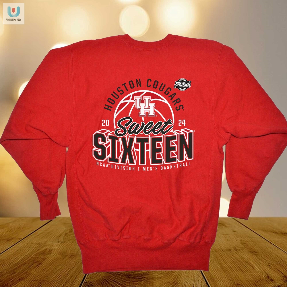 Houston Cougars 2024 Ncaa Tournament March Madness Sweet Sixteen Defensive Stance Tshirt 