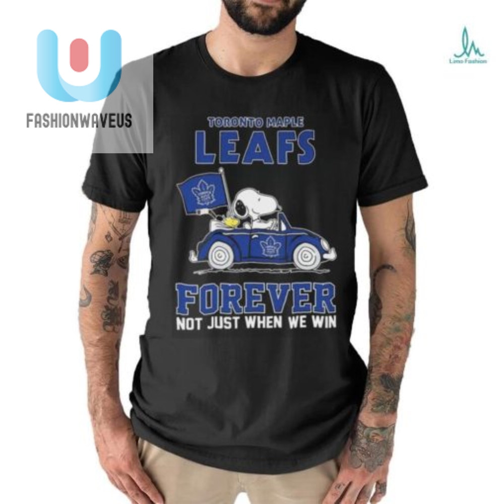 Peanuts Snoopy And Woodstock Toronto Maple Leafs On Car Forever Not Just When We Win Shirt 