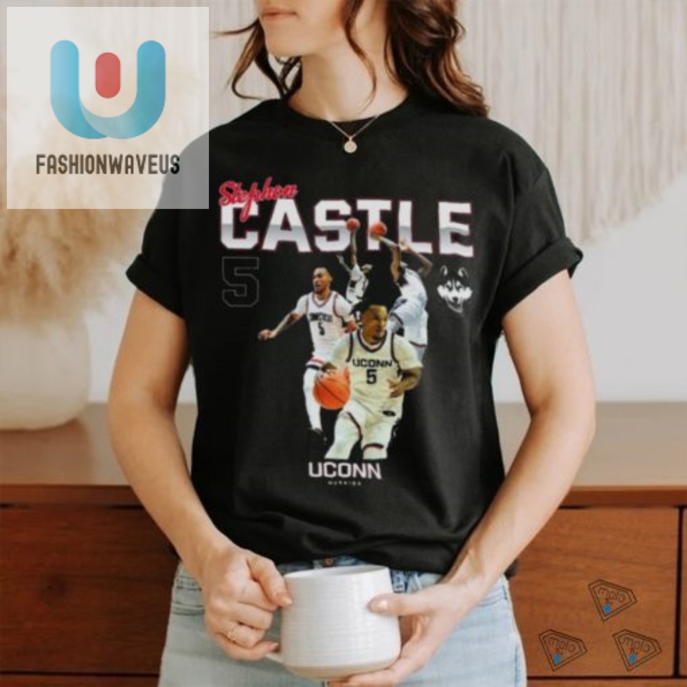 Uconn Huskies 2024 Ncaa Mens Basketball Stephon Castle 2023  2024 Post Season Shirt 