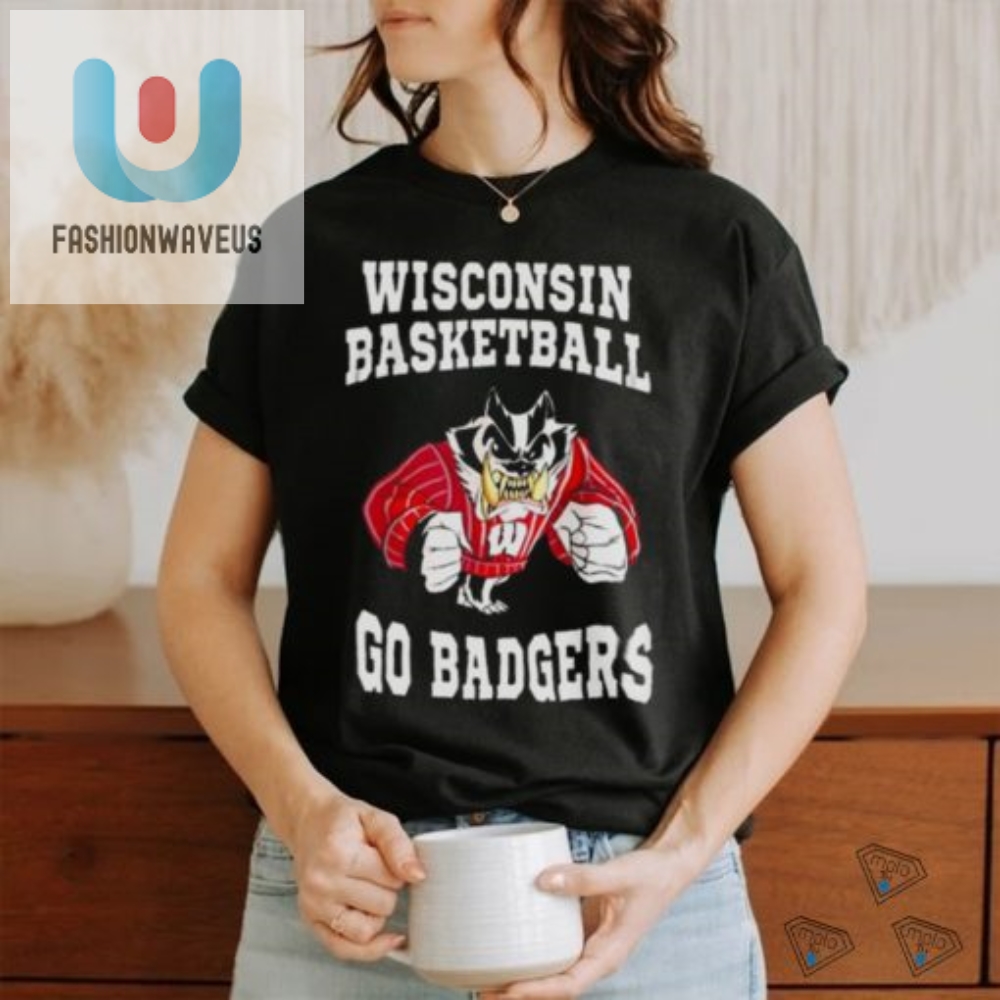 Wisconsin Badgers Basketball Go Badgers Mascot Shirt 