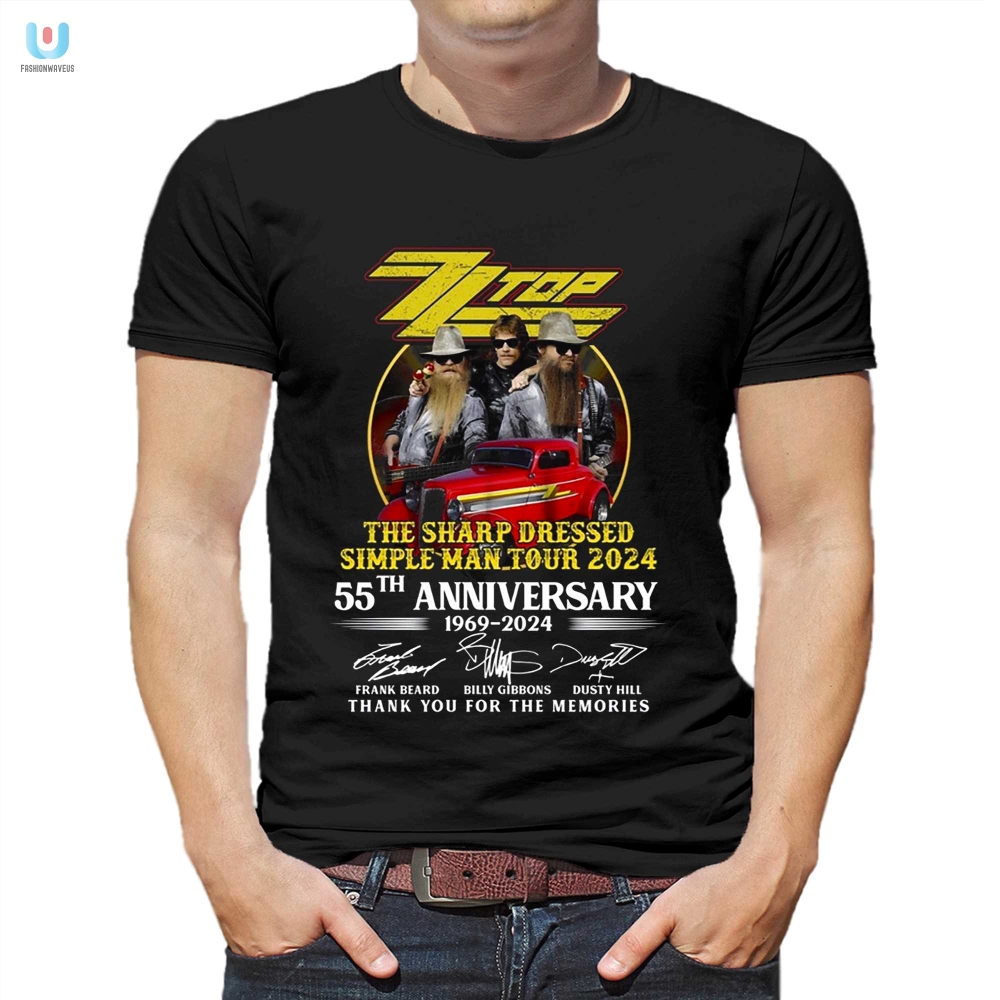 Zz Top Sharp Dressed Simple Man Tour 2024 55Th Anniverasry 19692024 Thank You Tshirt fashionwaveus 1