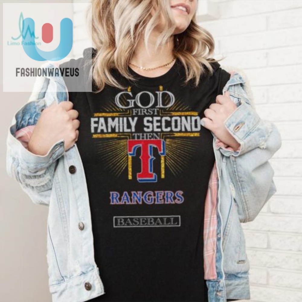 God First Family Second Then Rangers Basketball Shirt 