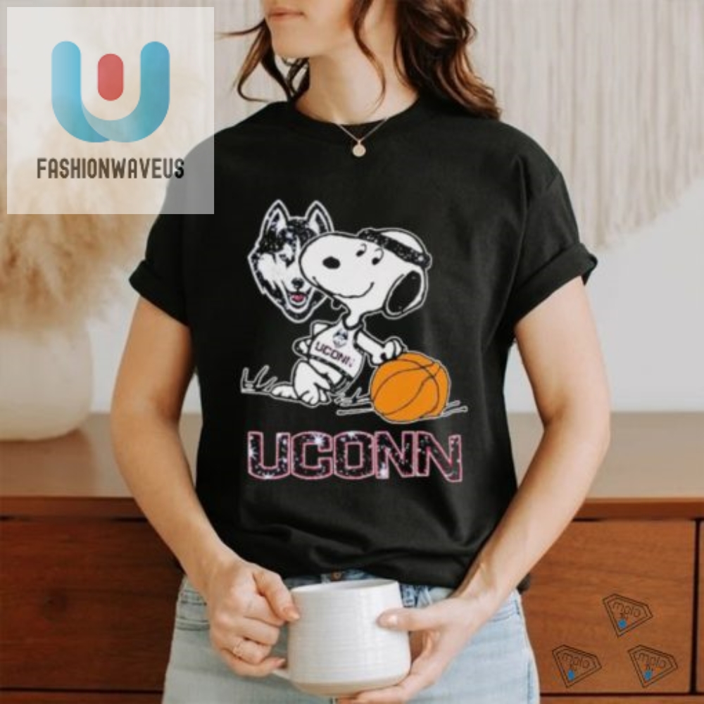 Snoopy Uconn Huskies Basketball Shirt 