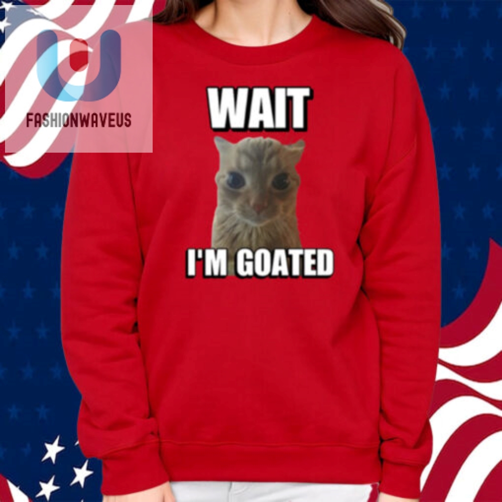 Wait Im Goated Cringey Cat Shirt 