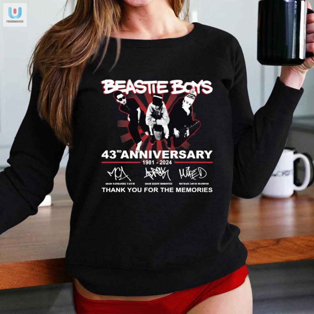 Beastie Boys 43Rd Anniversary 19812024 Thank You For The Memories Tshirt 