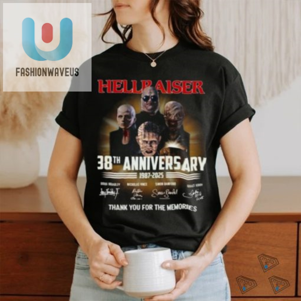 Official Original Hellraiser 38Th Anniversary 1987 2025 Thank You For The Memories Signatures Shirt 