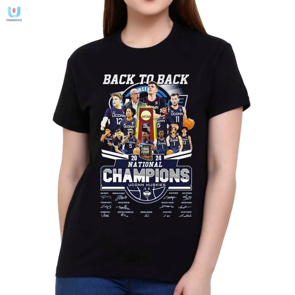 Uconn Huskies Back To Back National Champions 2024 Tshirt 