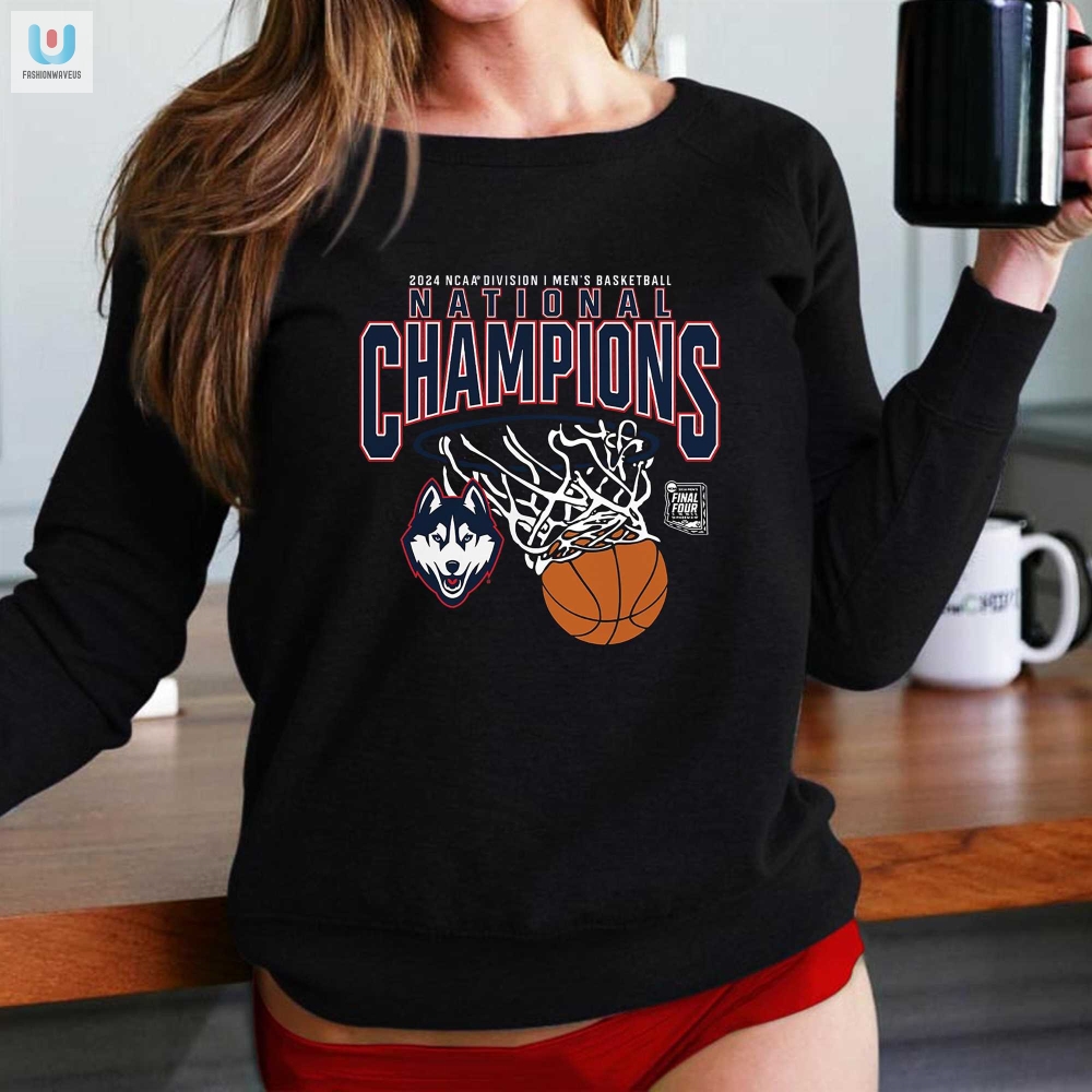Uconn Huskies Fanatics Branded 2024 Ncaa Mens Basketball National Champions Core Tshirt 