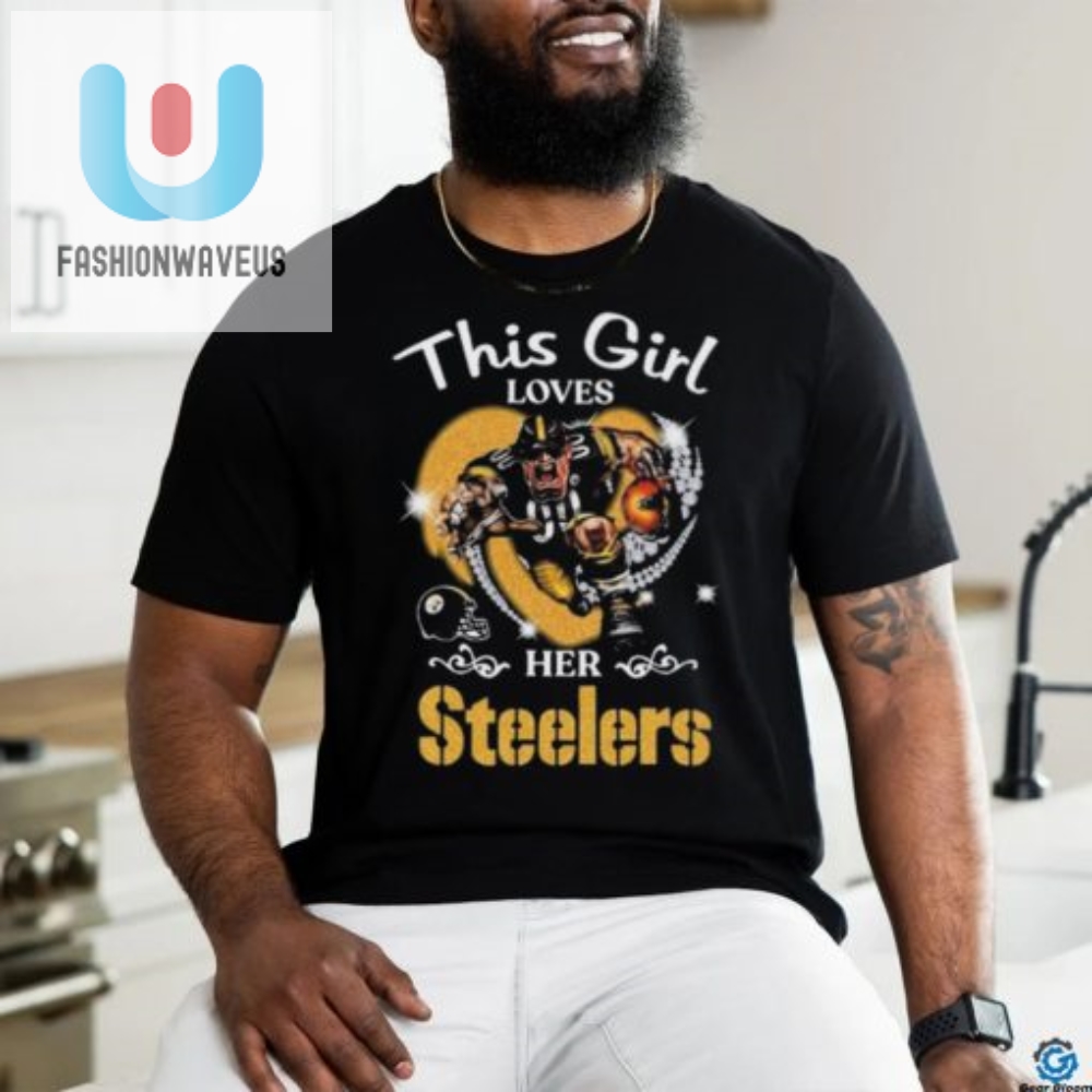 This Girl Loves Her Hearts Mascot Pittsburgh Steelers Diamond 2024 Shirt 