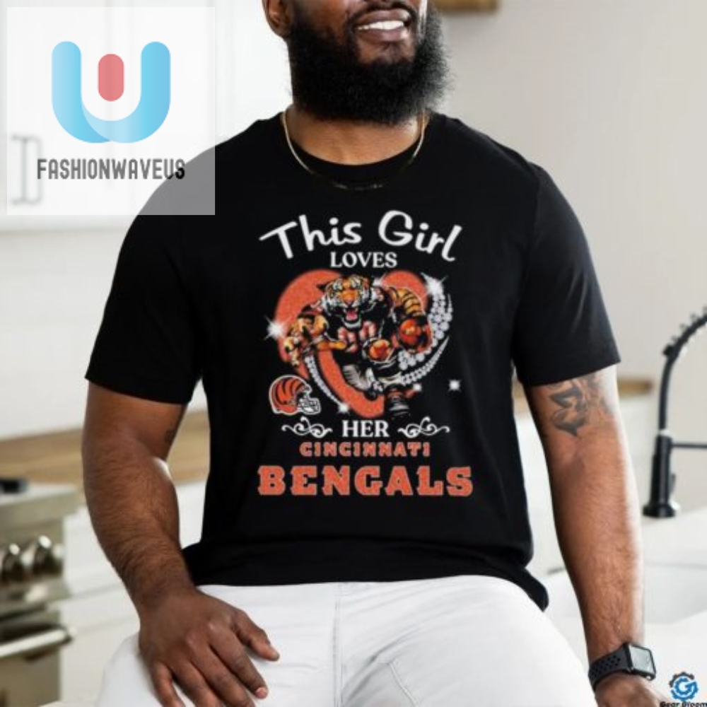This Girl Loves Her Cincinnati Bengals Hearts Diamond Mascot 2024 Shirt 