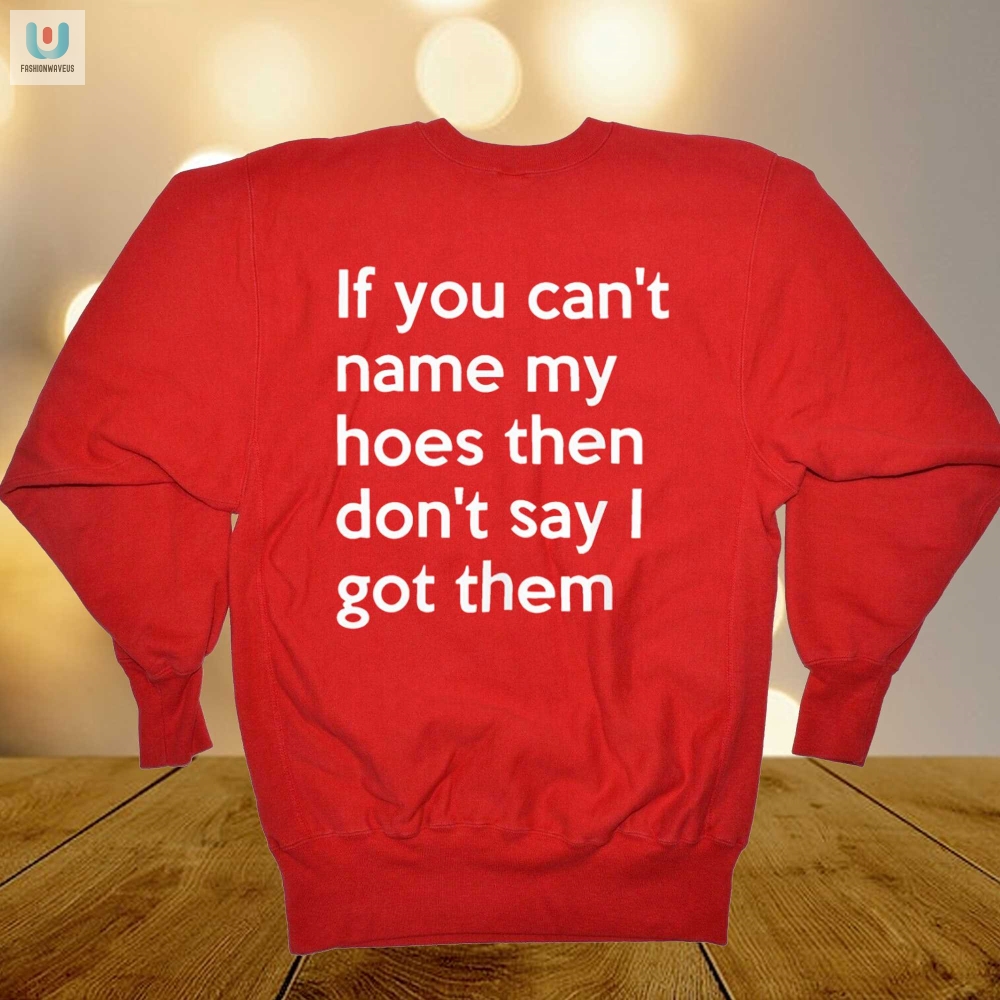 If You Cant Name My Hoes Then Dont Say I Got Them Shirt 