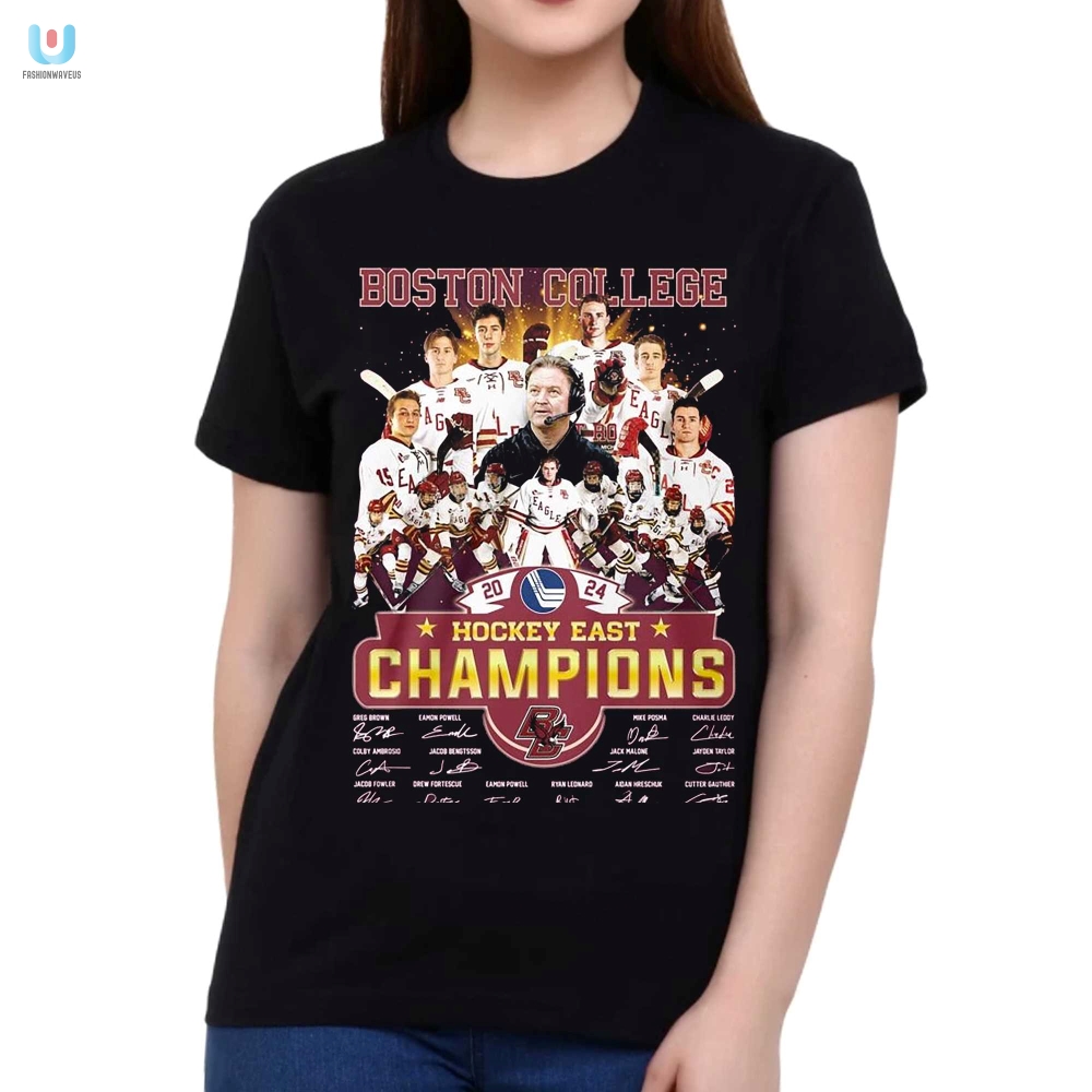 Boston College 2024 Hockey East Champions Tshirt 