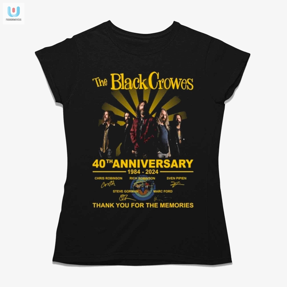 The Black Crowes 40Th Anniversary 19842024 Thank You For The Memories Tshirt 