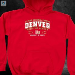 Denver Pioneers 10Time Ncaa Mens Ice Hockey National Champions Banner Tshirt fashionwaveus 1 6