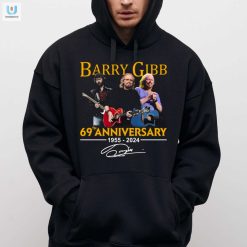Barry Gibb 69Th Anniversary 19552024 Signature Tshirt fashionwaveus 1 2