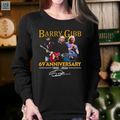 Barry Gibb 69Th Anniversary 19552024 Signature Tshirt fashionwaveus 1 3