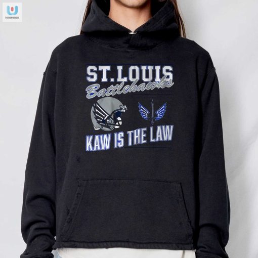 St Louis Battlehawks Retro Kaw Is The Law Shirt fashionwaveus 1 2