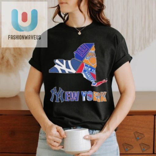 New York Rangers New York Giants New York Yankees Proud 2024 Logo Shirt fashionwaveus 1 3