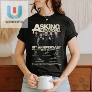 Asking Alexandria 18Th Anniversary 2006 2024 Thank You For The Memories T Shirt fashionwaveus 1 3