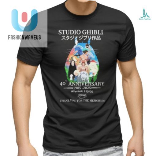 Studio Ghibli 40Th Anniversary 1985 2025 Thank You For The Memories Signatures Shirt fashionwaveus 1