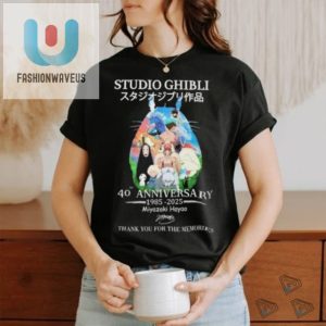 Studio Ghibli 40Th Anniversary 1985 2025 Thank You For The Memories Signatures Shirt fashionwaveus 1 3