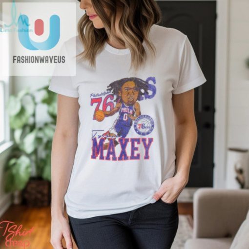Philadelphia 76Ers Tyrese Maxey Caricature T Shirt fashionwaveus 1