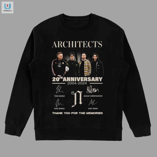 Architects 20Th Anniversary 20042024 Thank You For The Memories Tshirt fashionwaveus 1 3