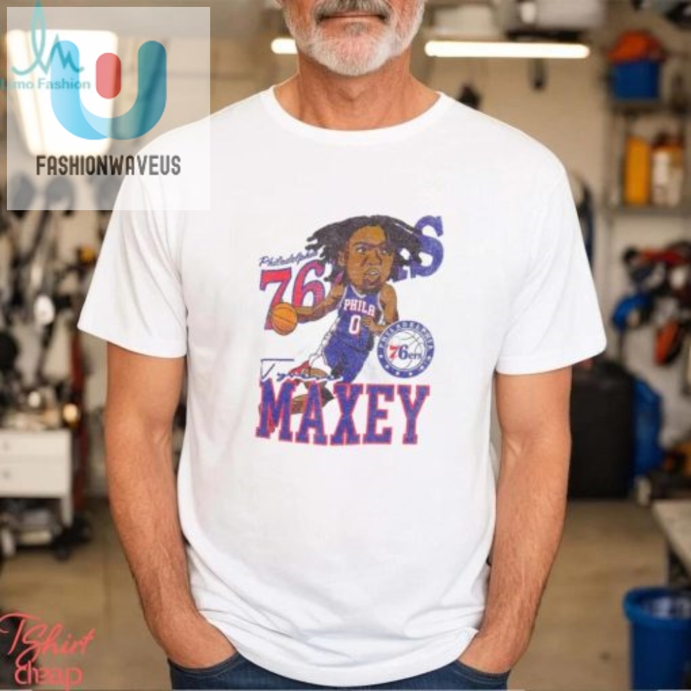 Philadelphia 76Ers Tyrese Maxey Caricature T Shirt 