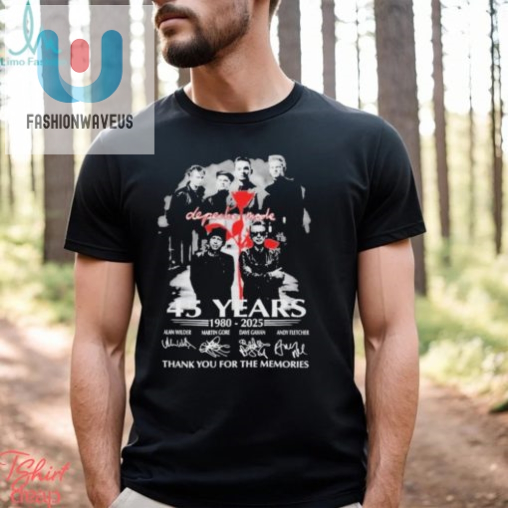 Depeche Mode 45 Years Of The Memories 1980 2025 T Shirt 