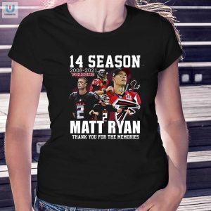 14 Season 20082021 Falcons Matt Ryan Thank You For The Memories Tshirt fashionwaveus 1 1