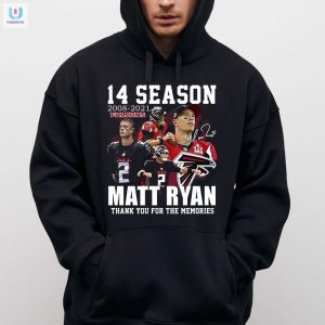 14 Season 20082021 Falcons Matt Ryan Thank You For The Memories Tshirt fashionwaveus 1 2