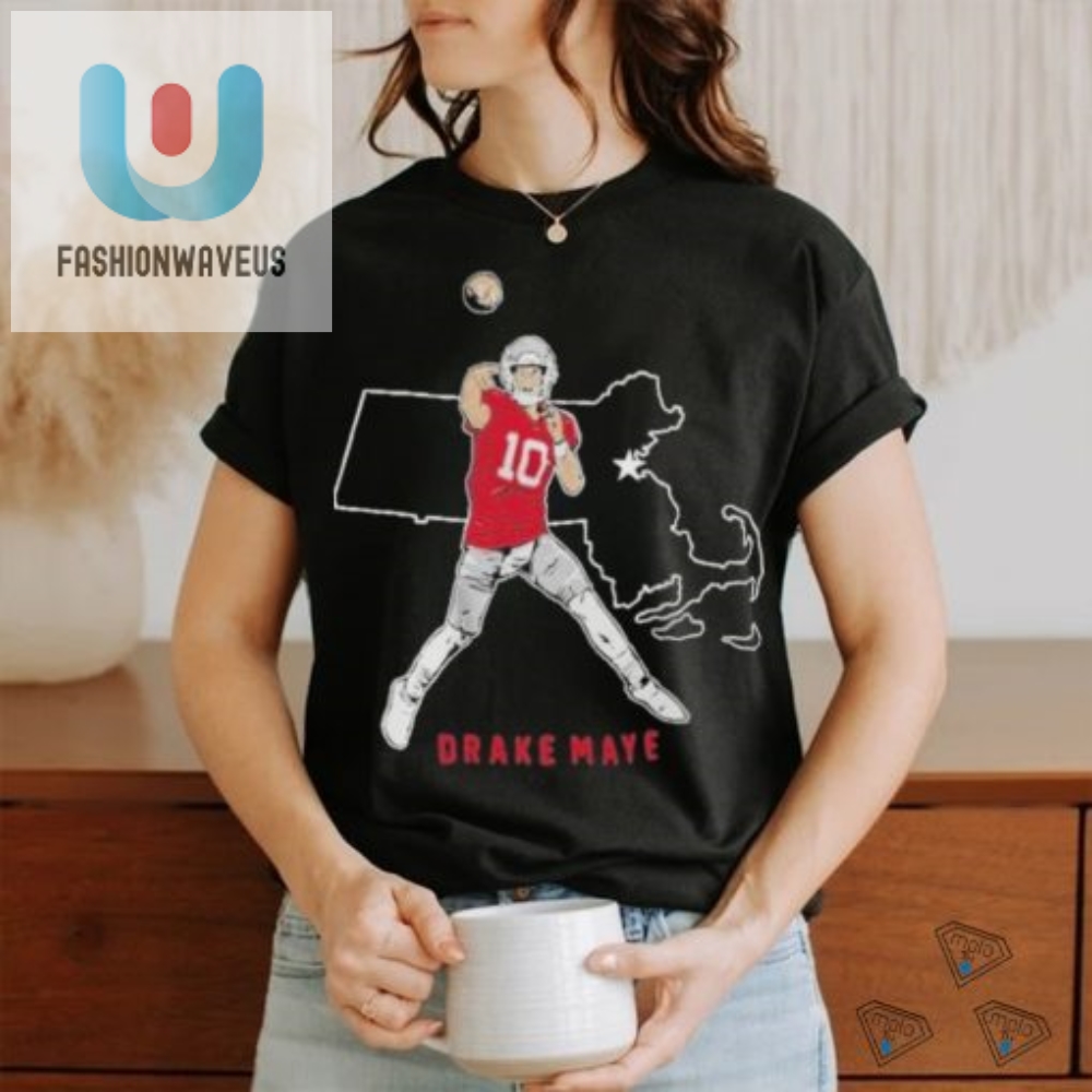 New England Football Drake Maye State Star Shirt 