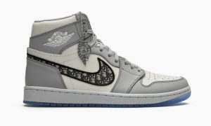 Dior X Air Jordan 1 High Og White Wolf Grey Cn8607002 fashionwaveus 1 1