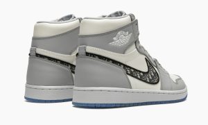 Dior X Air Jordan 1 High Og White Wolf Grey Cn8607002 fashionwaveus 1 3