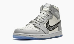 Dior X Air Jordan 1 High Og White Wolf Grey Cn8607002 fashionwaveus 1 4