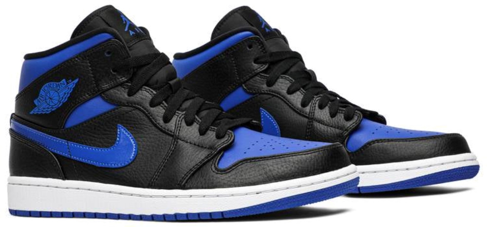 Air Jordan 1 Mid Black Hyper Royal 554724068 6 Air Jordan 1 Mid ‘Black Hyper Royal’ 554724-068