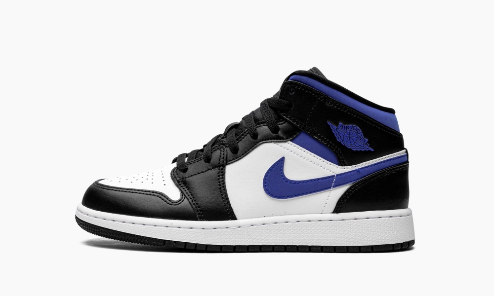 Air Jordan 1 Mid Gs Racer Blue Black White 6 Air Jordan 1 Mid GS ‘Racer Blue / Black / White’