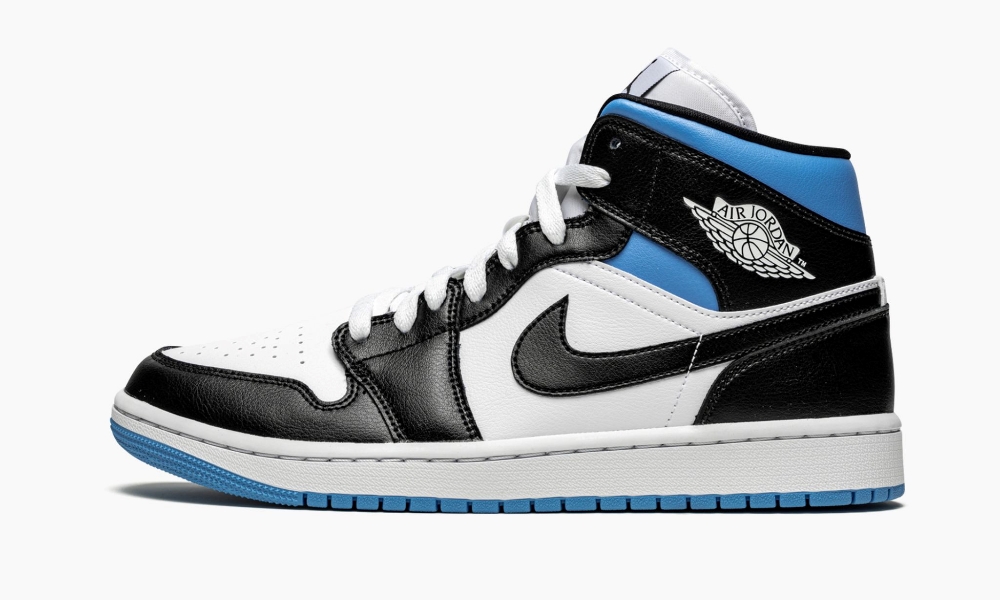 Wmns Air Jordan 1 Mid Black White University Blue 6 WMNS Air Jordan 1 Mid ‘Black / White / University Blue’