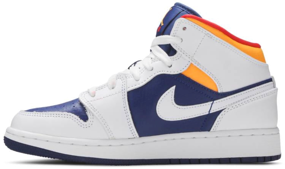Air Jordan 1 Mid Gs White Deep Royal Blue 554725131 5 Air Jordan 1 Mid GS ‘White Deep Royal Blue’ 554725-131