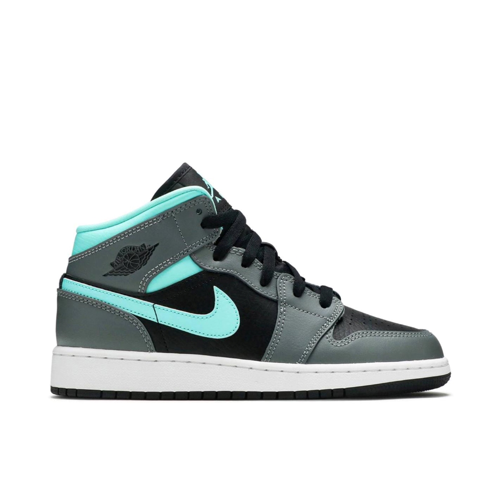 Air Jordan 1 Mid Grey Aqua Gs 554725063 2 Air Jordan 1 Mid Grey Aqua GS 554725-063