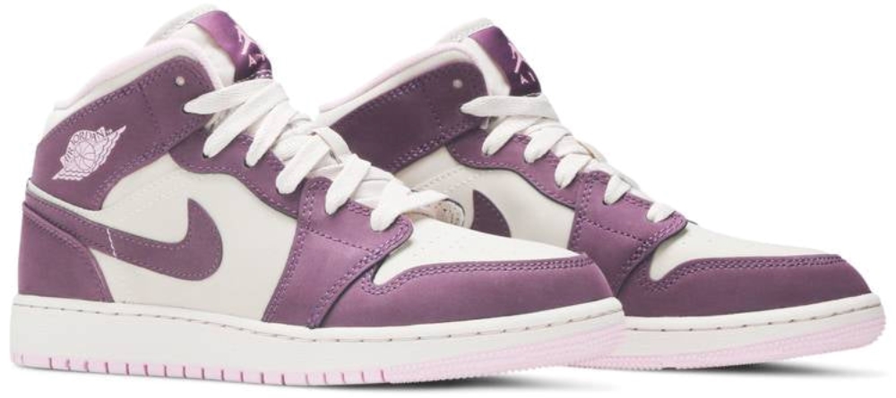 Air Jordan 1 Retro Mid Gs Pro Purple 555112500 6 Air Jordan 1 Retro Mid GS Pro Purple’ 555112-500