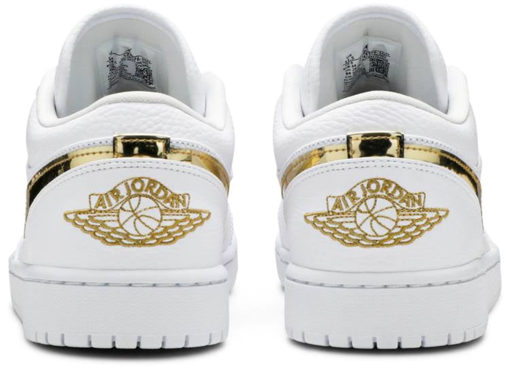 Wmns Air Jordan 1 Retro Low White Metallic Gold Cz4776100 7 Wmns Air Jordan 1 Retro Low White Metallic Gold’ CZ4776-100