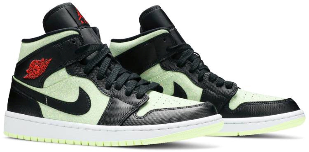 Wmns Air Jordan 1 Mid Se Black Barely Volt Cv5276003 8 Wmns Air Jordan 1 Mid SE Black Barely Volt’ CV5276-003