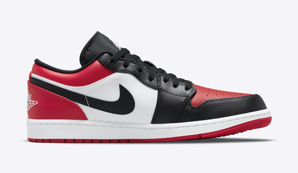 Air Jordan 1 Low Bred Toe 5553558612 7 Air Jordan 1 Low Bred Toe’ 5553558-612