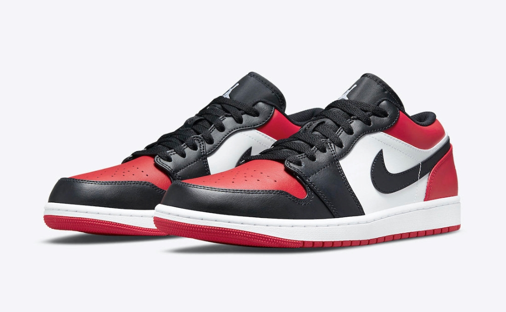 Air Jordan 1 Low Bred Toe 5553558612 9 Air Jordan 1 Low Bred Toe’ 5553558-612