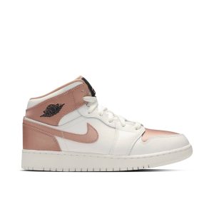 Air Jordan 1 Mid White Rose Gold Gs 555112190 fashionwaveus 1 1